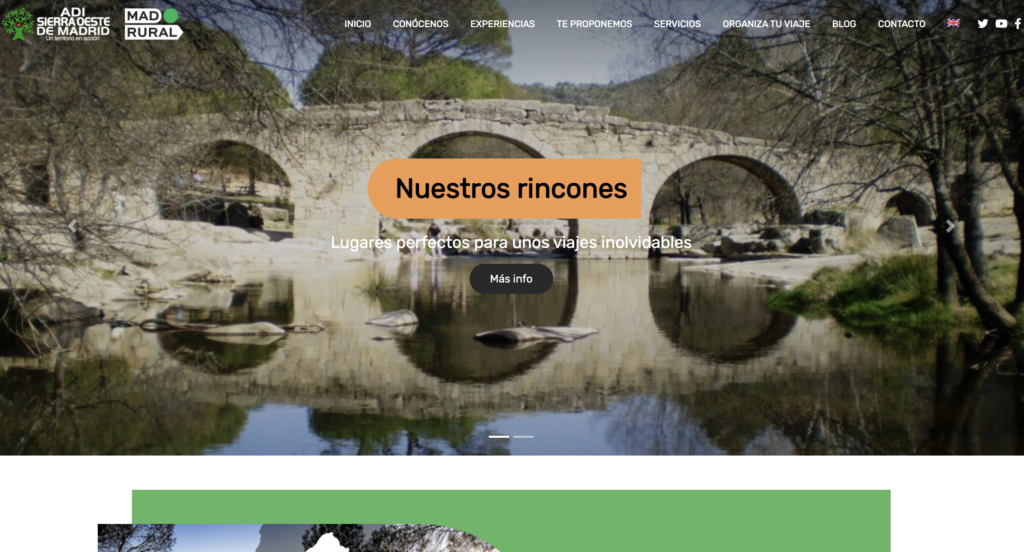 Desarrollo Web de Destinos Turístico con el proyecto Sierra Oeste