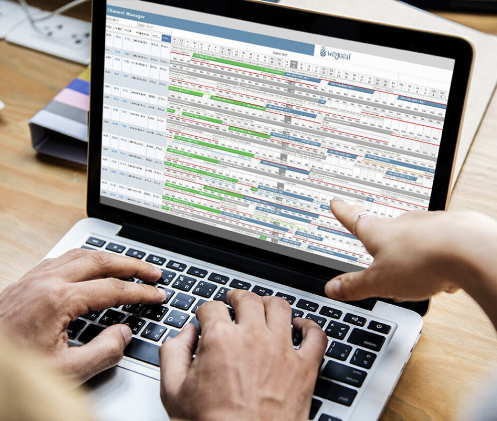 Business people working on a laptop