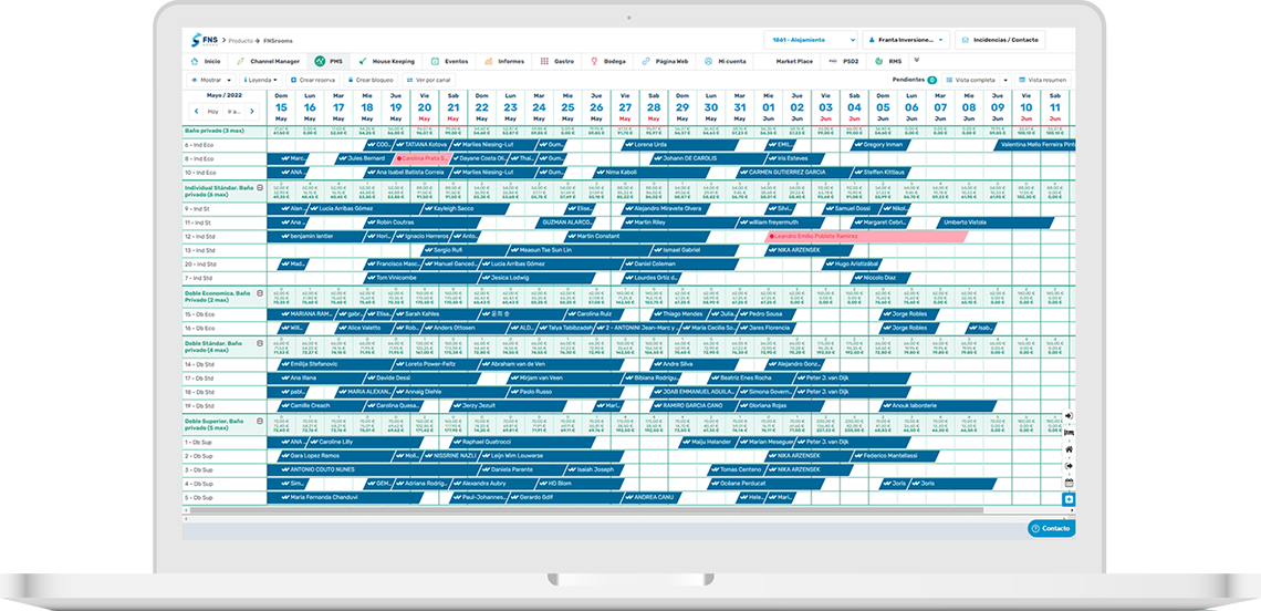 FNSrooms como PMS para alojamientos turísticos profesionales